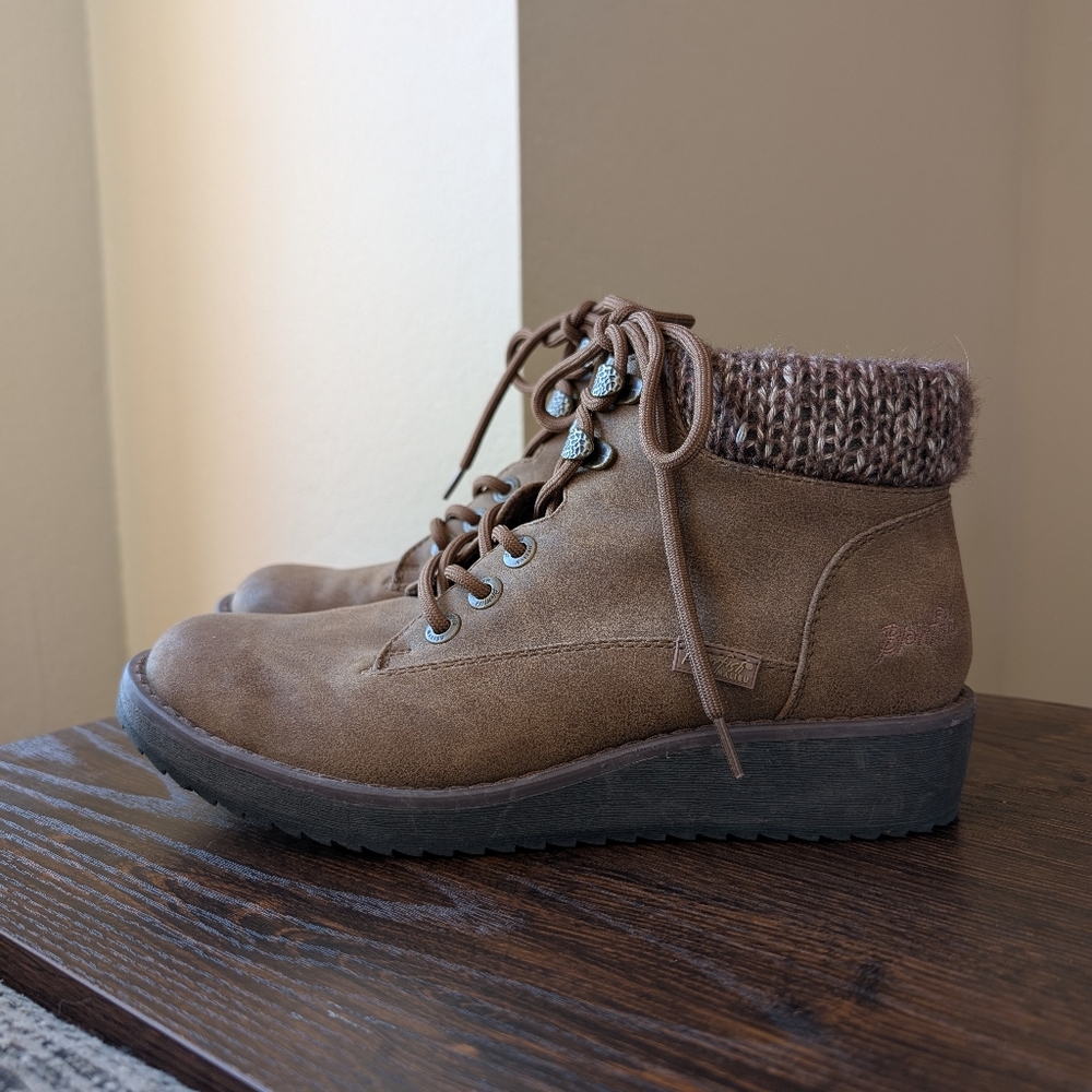 Blowfish Malibu Wendy Brown Wedge Ankle Boot